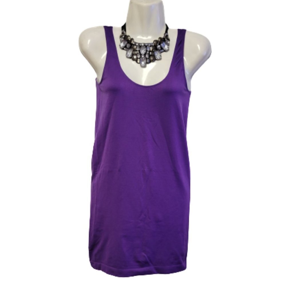 Purple Sleeveless Stretchy Dress- Size S
